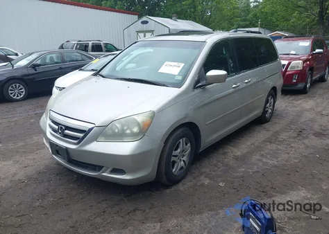 2005 Honda Odyssey Ex-L из США, поврежденный, VIN 5FNRL38685B409199